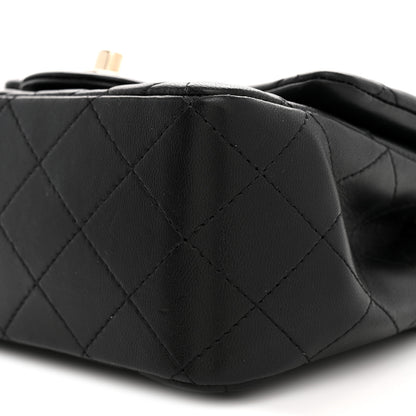 Chanel Lambskin Quilted Mini Square Flap Black 10 of 12