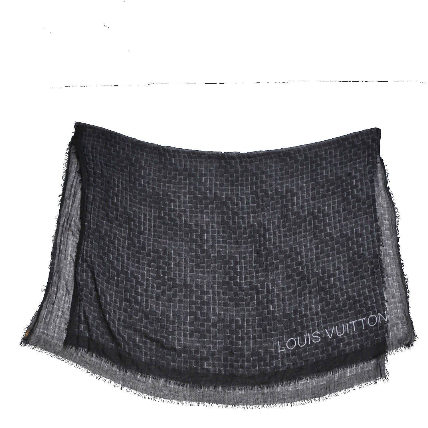 Louis Vuitton Cashmere Silk Etole Damier Stole Noir 4 of 7
