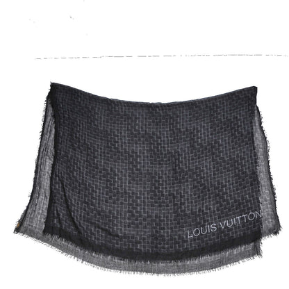 Louis Vuitton Cashmere Silk Etole Damier Stole Noir 4 of 7