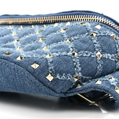 Valentino Garavani Denim Rockstud Spike Belt Bag Denim 7 of 11