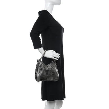Jimmy Choo Suede Crystal Callie Tassel Shoulder Bag Silver 2 of 11
