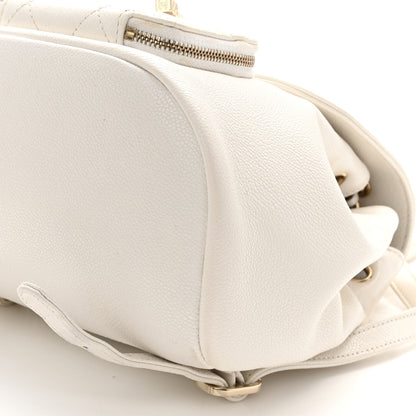 Chanel Caviar Quilted Mini Business Affinity Backpack White 10 of 10