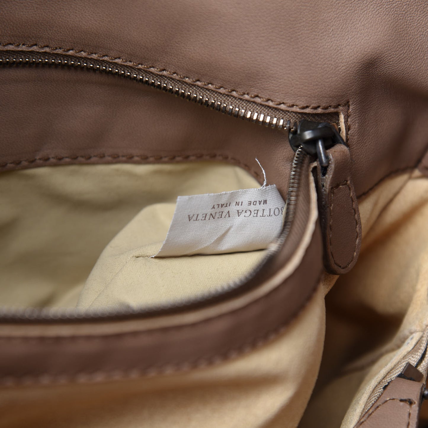 Nappa Intrecciato Ombre Shoulder Bag Camel
