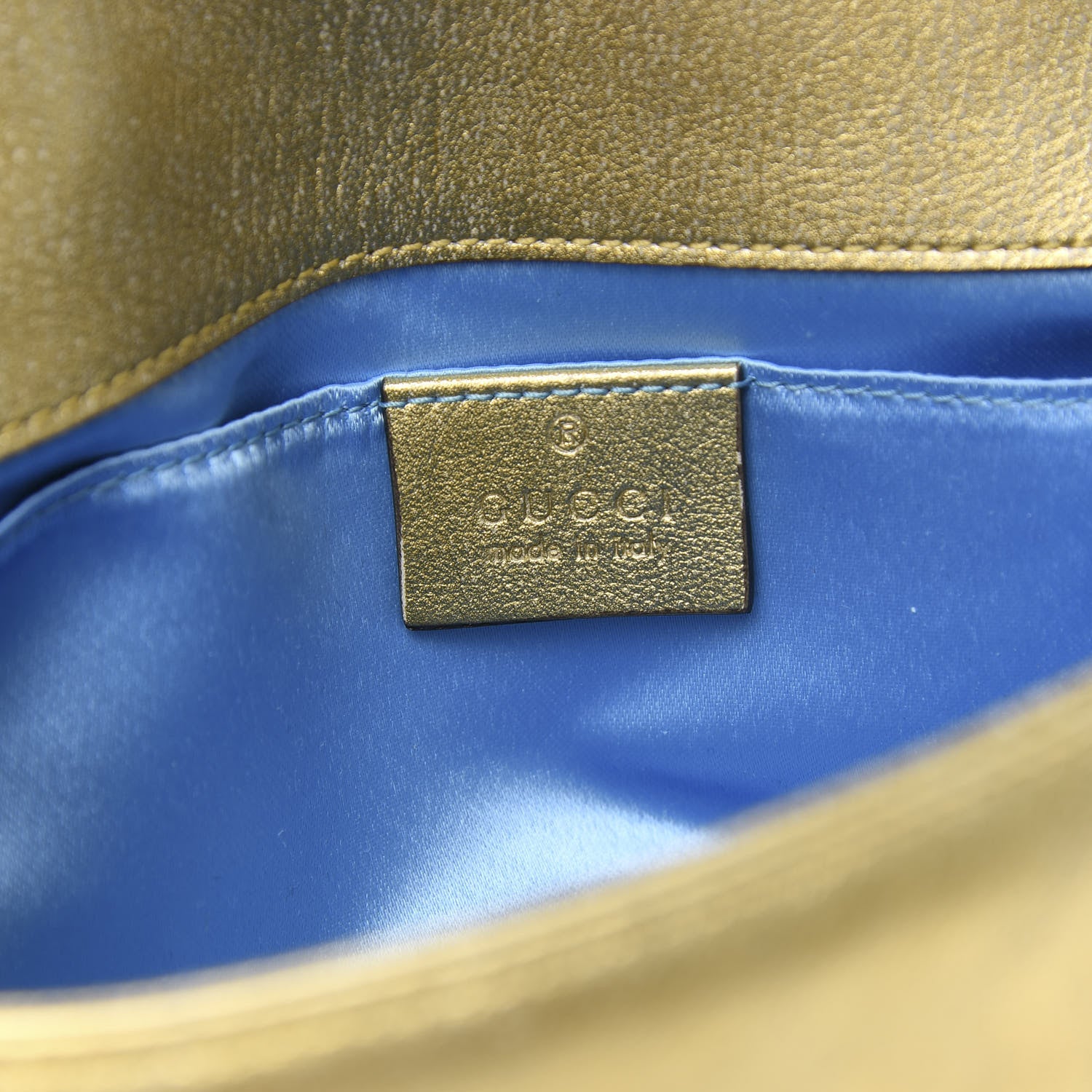 Gucci Metallic Calfskin Matelasse Mini GG Marmont Shoulder Bag Gold Pink 7 of 11