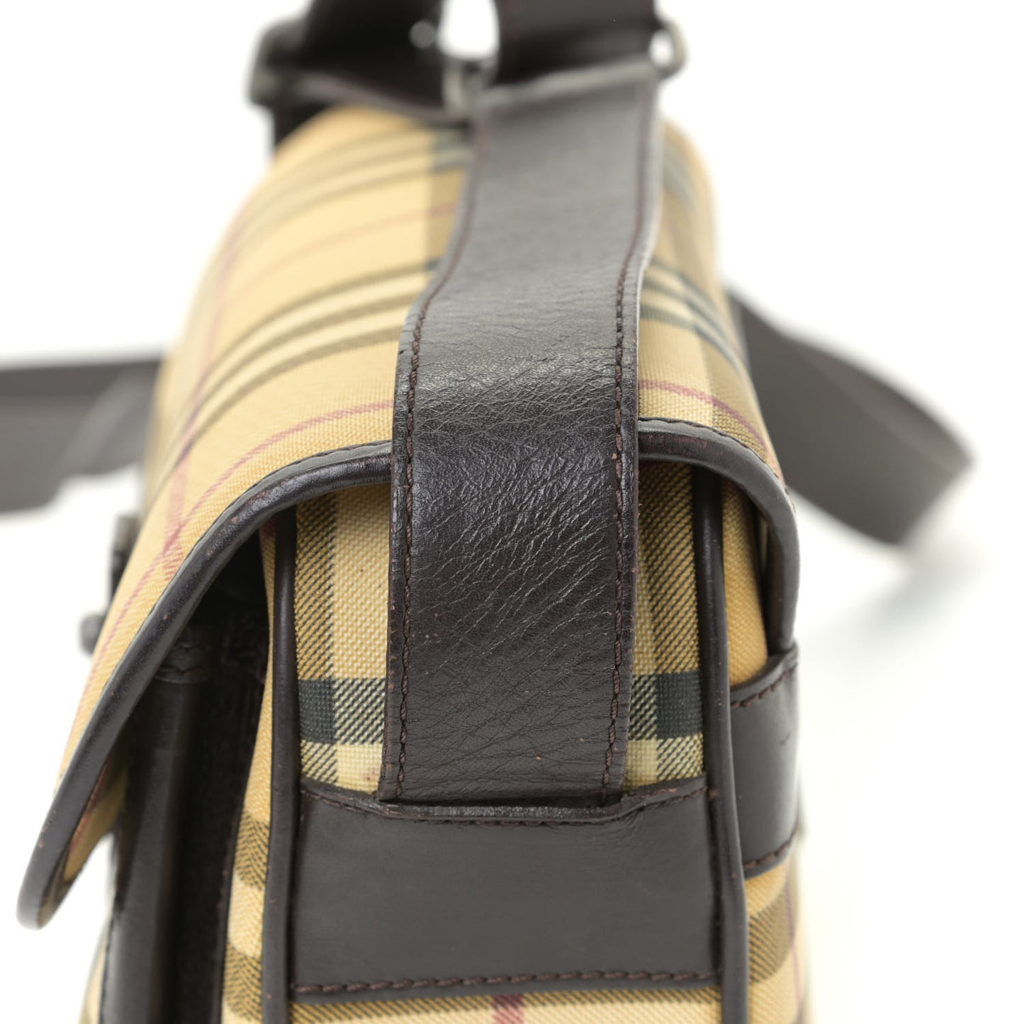 House Check Crossbody Camera Bag Antique Yellow Brown
