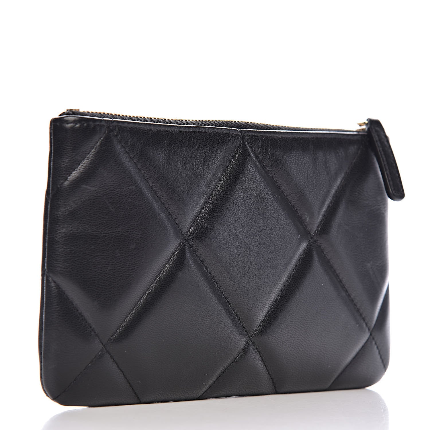 Chanel Goatskin Quilted 19 Cosmetic Case Black 3 of 8