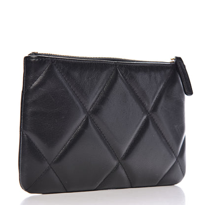 Chanel Goatskin Quilted 19 Cosmetic Case Black 3 of 8