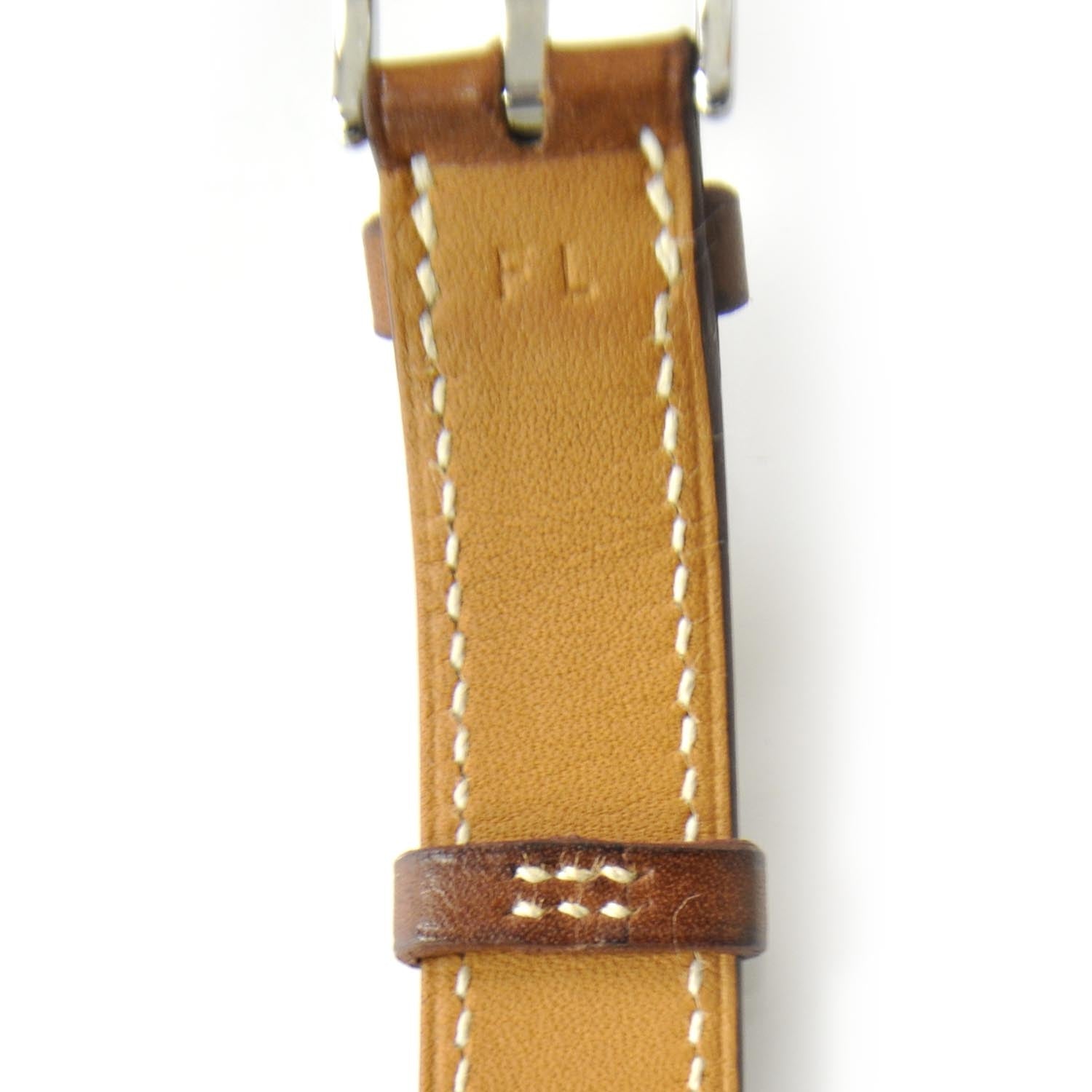 Hermes Stainless Steel Barenia 21mm Heure H Hour Quartz Watch Fauve 5 of 11