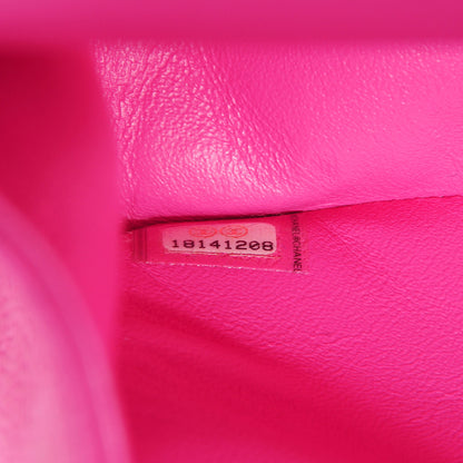 Chanel Iridescent Caviar Maxi Double Flap Hot Pink 9 of 9