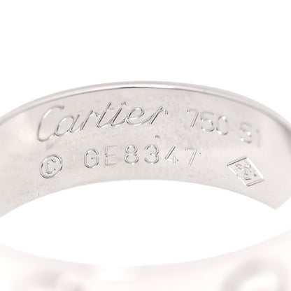 Cartier 18K White Gold 5.5mm LOVE Ring 51 5.75 4 of 4