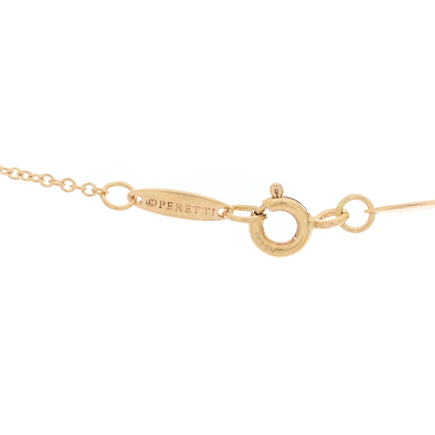 18K Yellow Gold 11mm Elsa Peretti Open Heart Pendant Necklace