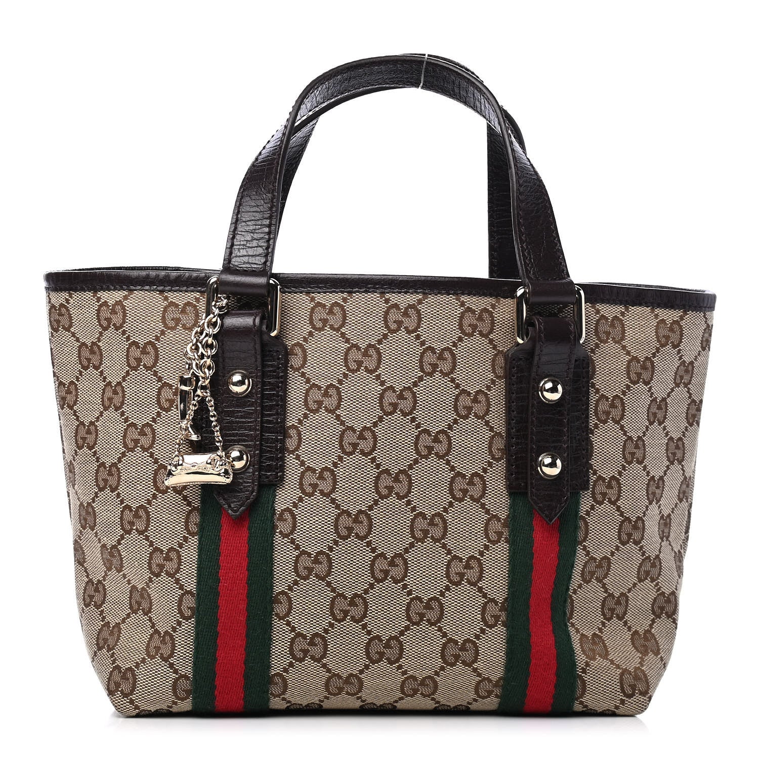 Gucci Monogram Small Jolicoeur Tote Dark Brown 1 of 4