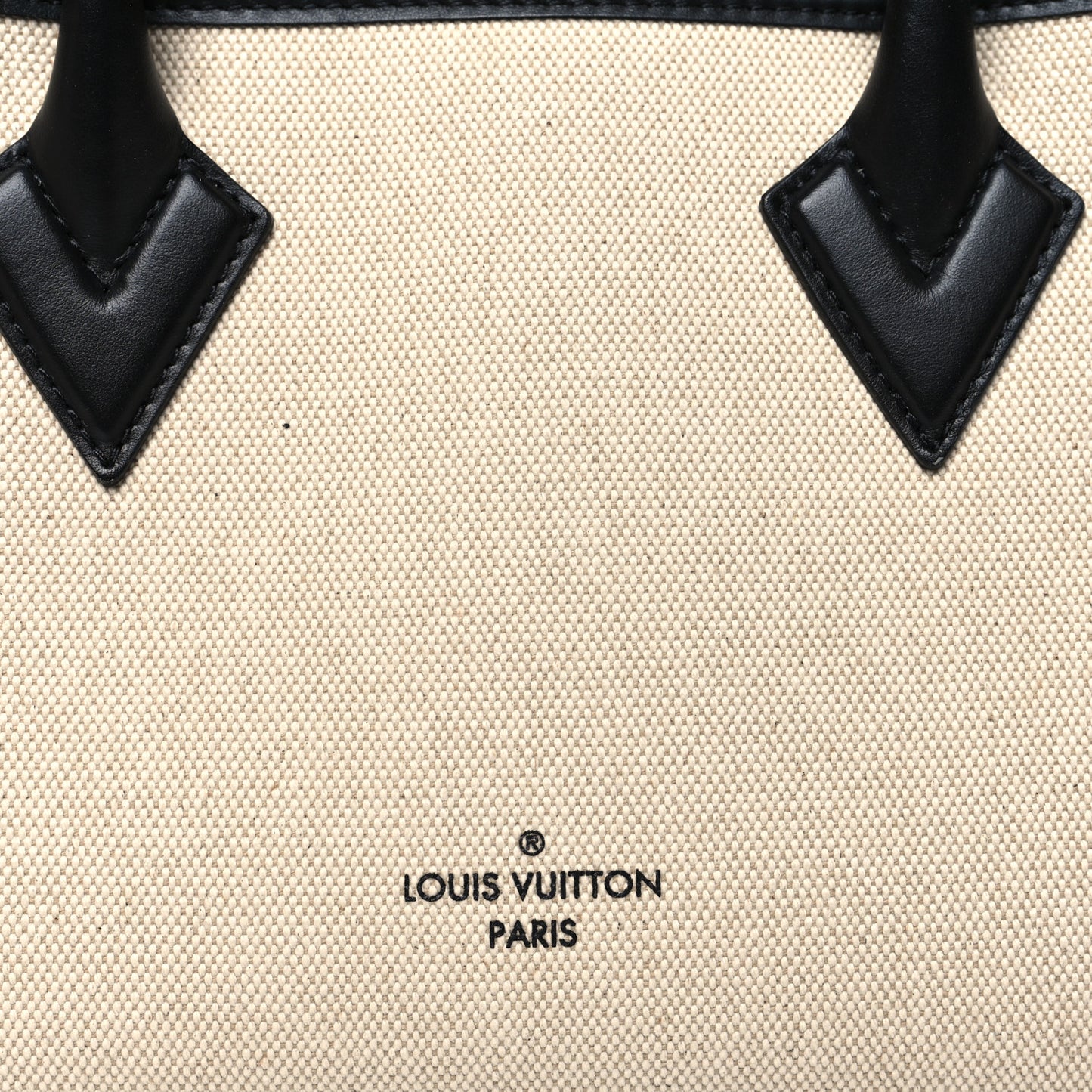Canvas Calfskin Monogram On My Side MM Black