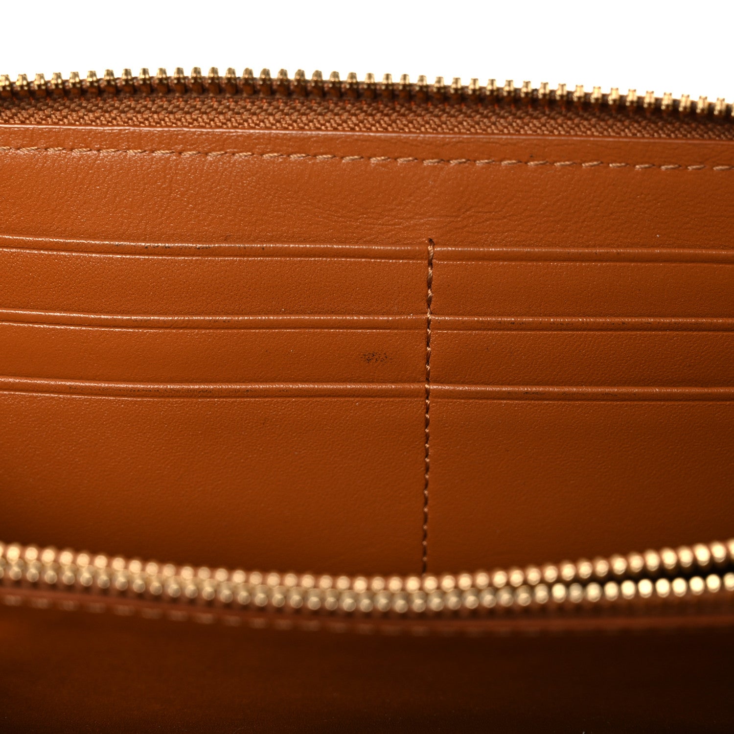 MCM Visetos Large Zip Around Wallet Cognac 12 of 14