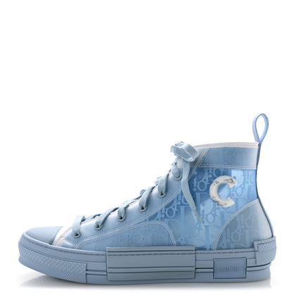 Christian Dior X DANIEL ARSHAM Technical Canvas Oblique Mens B23 High Top Sneakers 43 Blue Beige 1 of 8