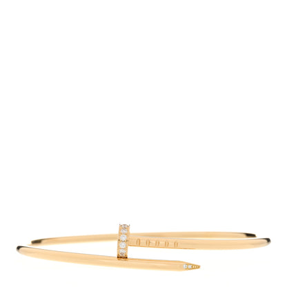 Cartier 18K Yellow Gold Diamond Small Juste Un Clou Bracelet 16 1 of 3