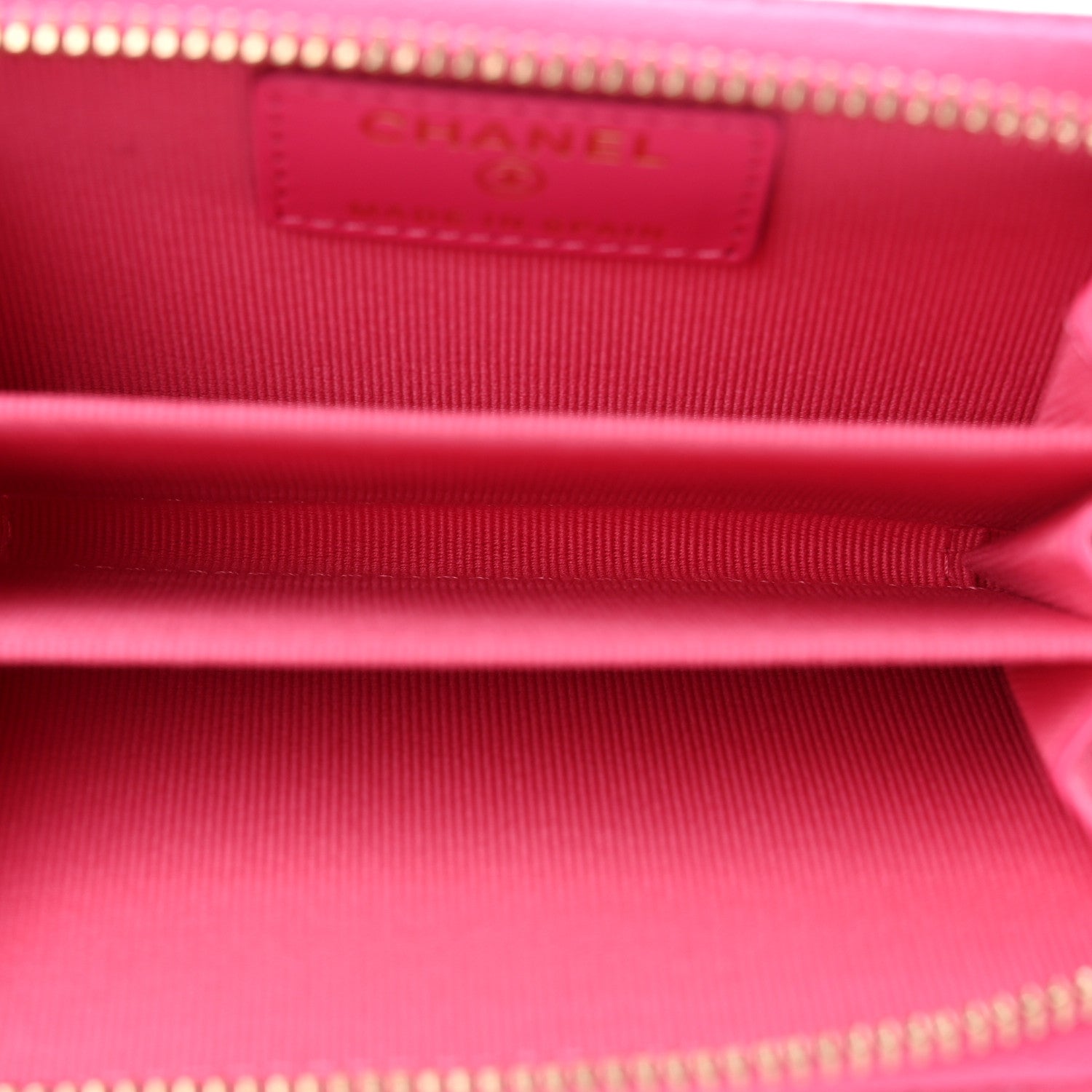 Chanel Caviar Quilted Zip Coin Purse Dark Pink 5 of 8