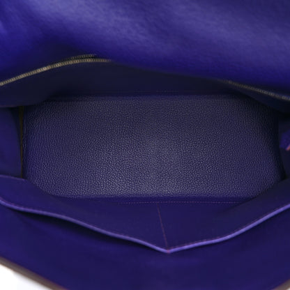 Hermes Togo Kelly Retourne 35 Iris 5 of 10