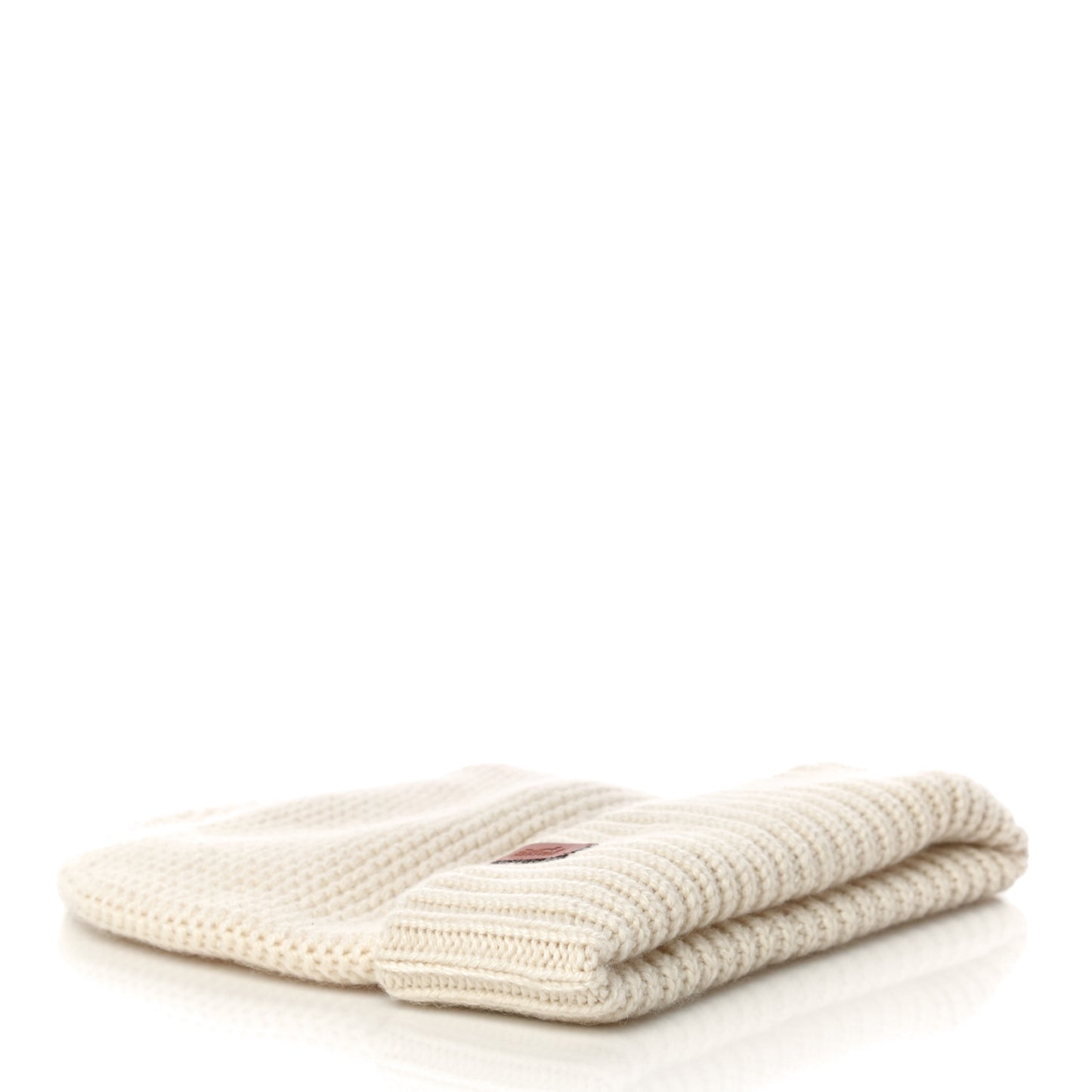 Cashmere Knit Boston Beanie Hat S Blanc Casse