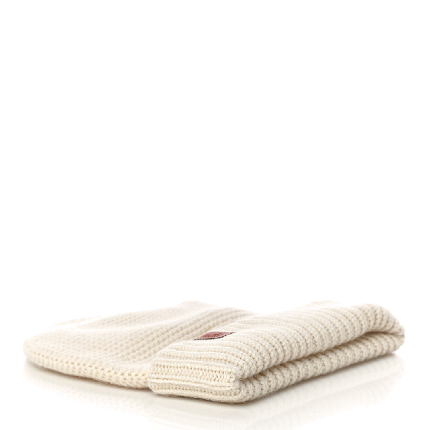 Hermes Cashmere Knit Boston Beanie Hat S Blanc Casse 3 of 7