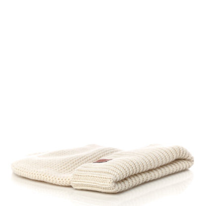 Hermes Cashmere Knit Boston Beanie Hat S Blanc Casse 3 of 7