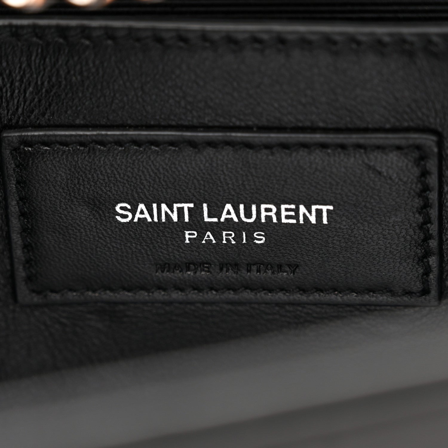 Saint Laurent Calfskin Crocodile Embossed Medium Classic Monogram Kate Tassel Satchel Sunset Black 6 of 10