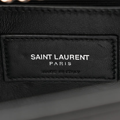 Saint Laurent Calfskin Crocodile Embossed Medium Classic Monogram Kate Tassel Satchel Sunset Black 6 of 10