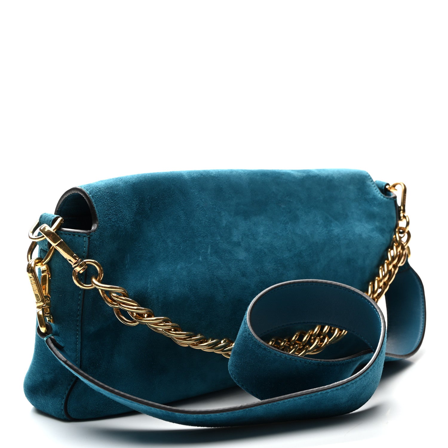 Fendi Chamois Large Baguette Ottanio 3 of 10