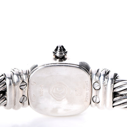 David Yurman Sterling Silver Diamond Mother of Pearl 19mm Cable Chelsea Quartz Watch 5 of 7