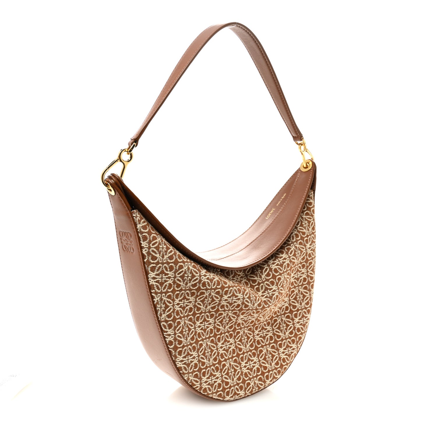 Jacquard Anagram Calfskin Luna Bag Tan Pecan