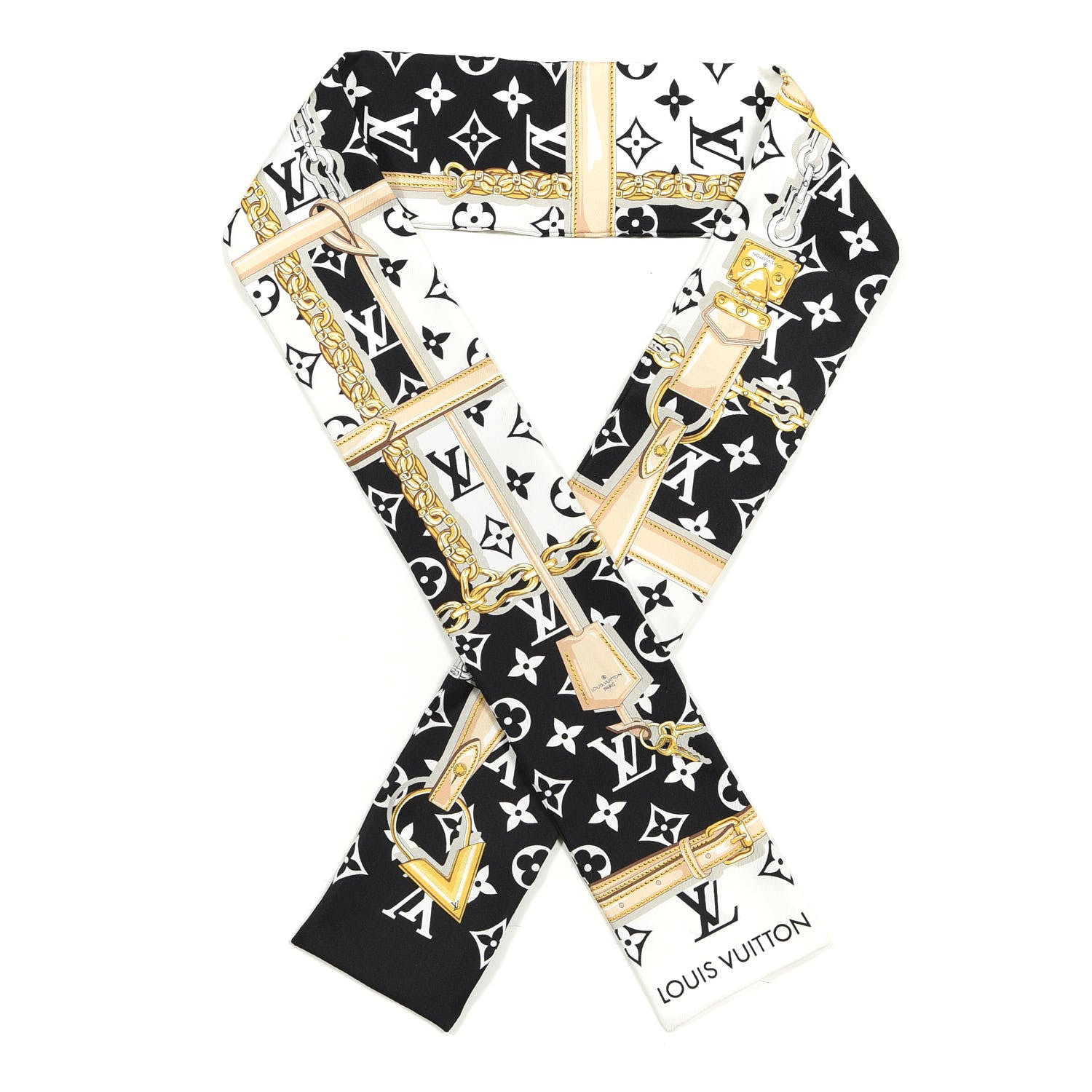 Louis Vuitton Silk Monogram Confidential Bandeau Black 1 of 4