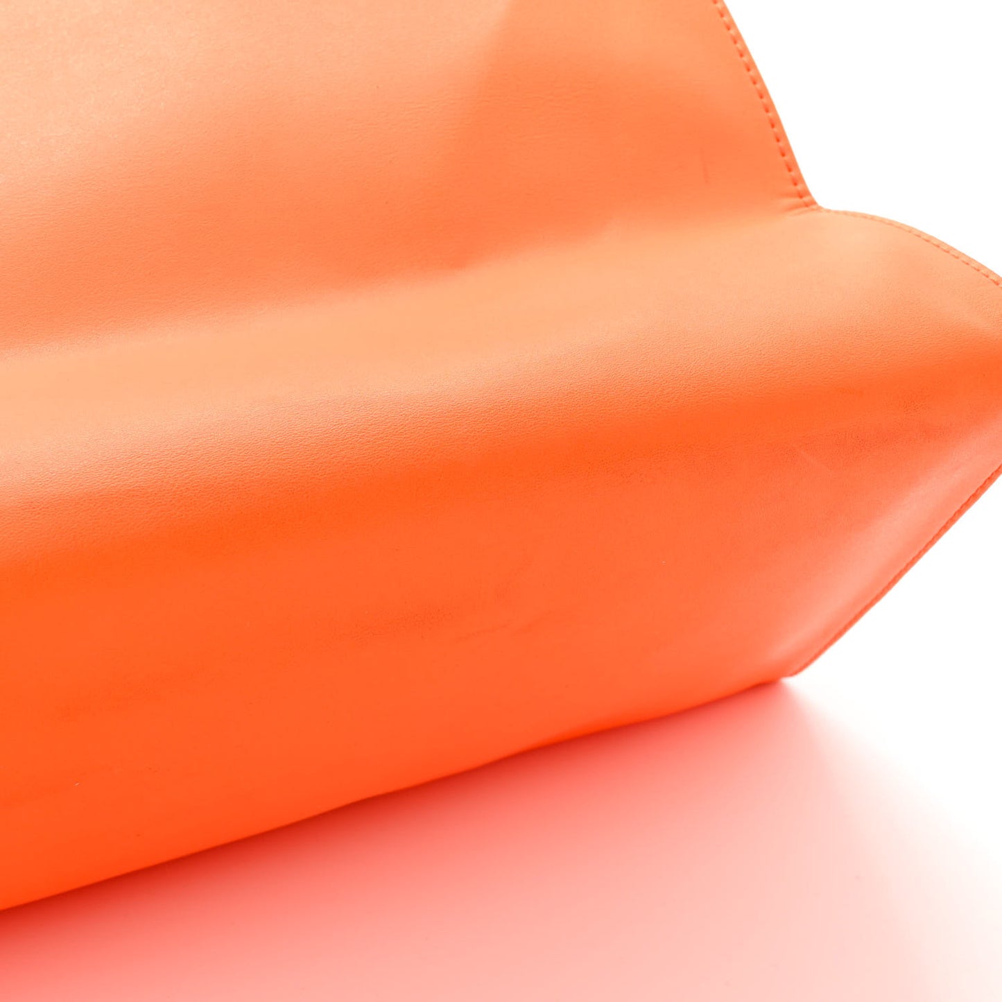 Vegan Leather Large Shopping Bag Orange