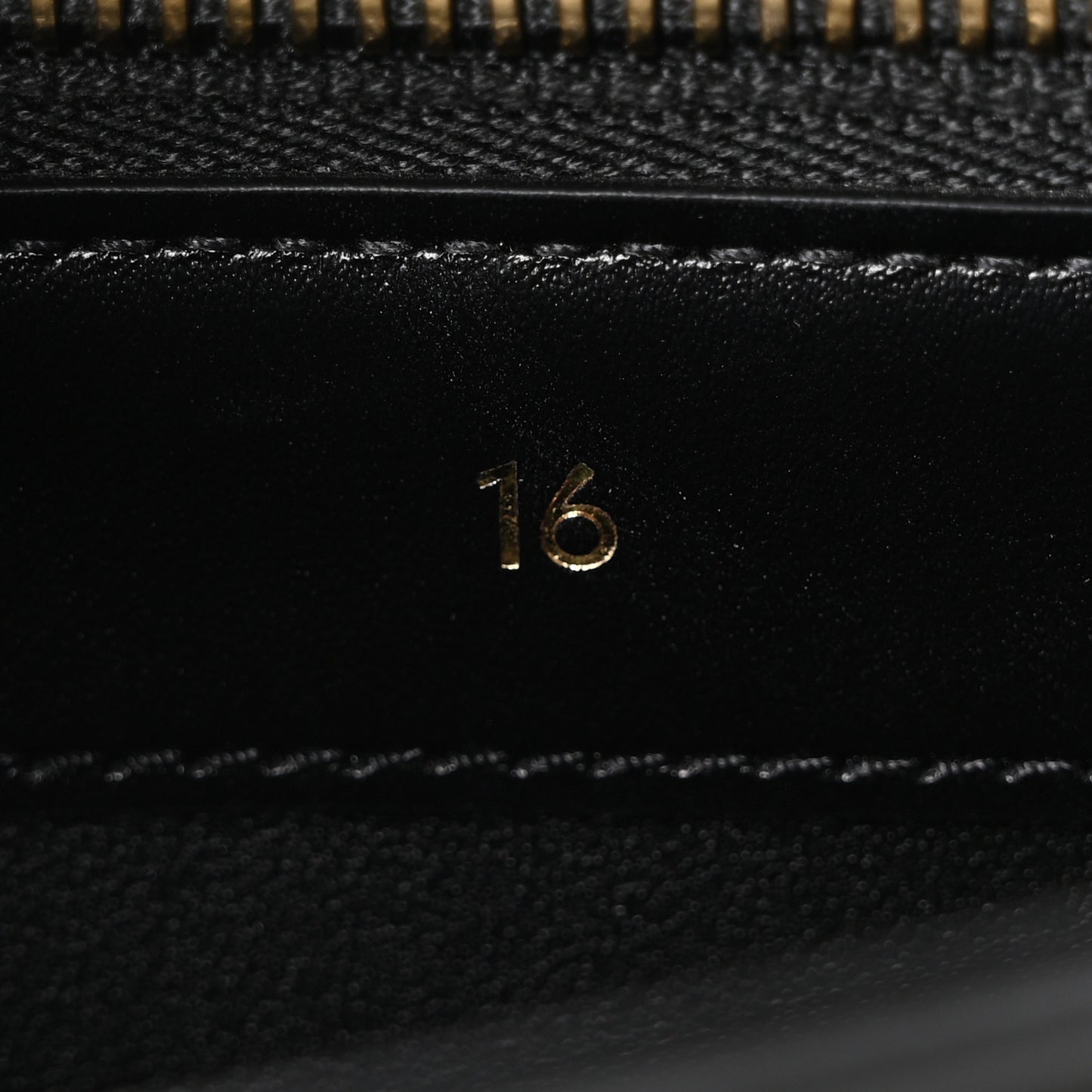 Satinated Calfskin Small 16 Top Handle Bag Black