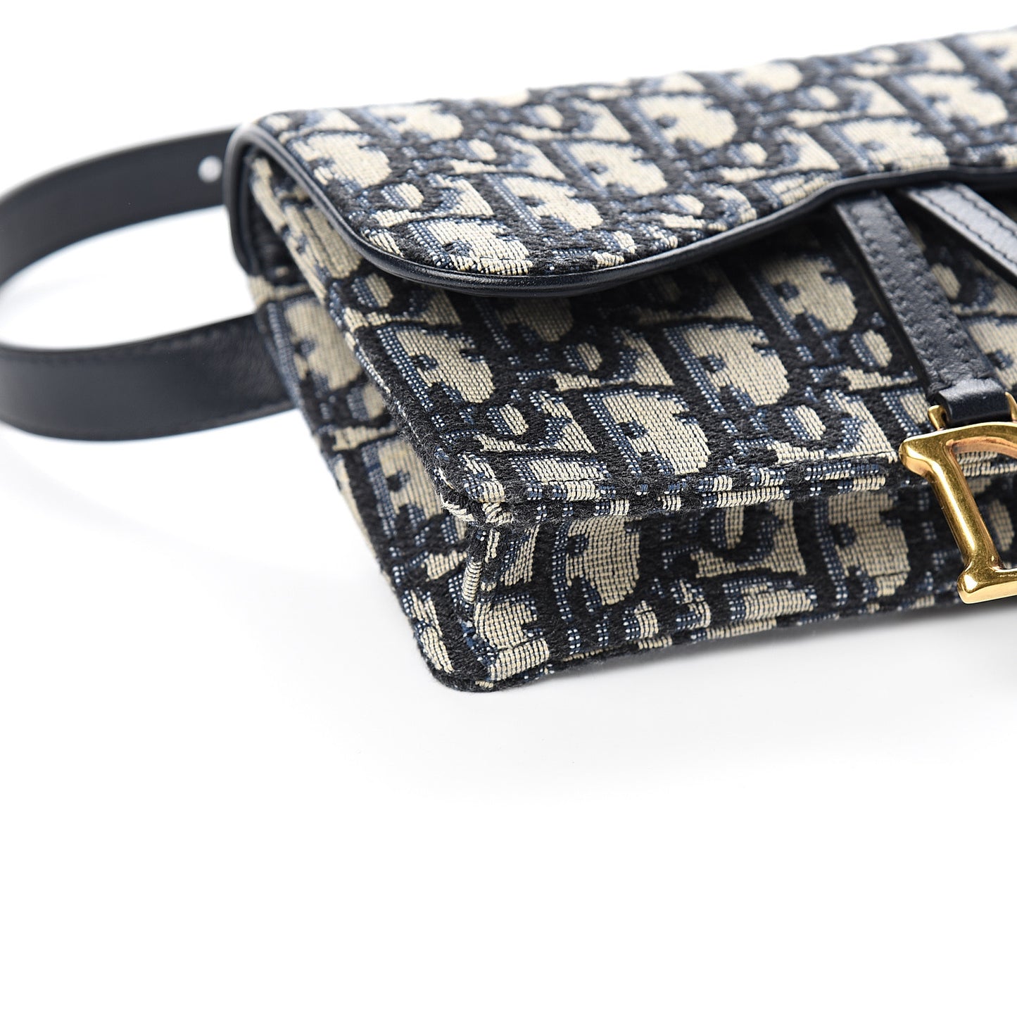 Oblique Saddle Belt Bag Blue