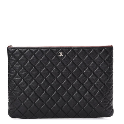 Chanel Caviar Quilted Large Cosmetic Case Black 1 of 13