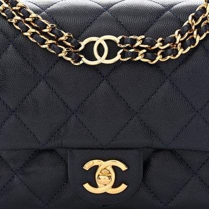 Chanel Caviar Quilted Mini CC You Flap Navy 8 of 11