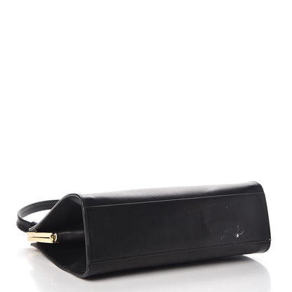 Mansur Gavriel Vegetable Tanned Calfskin Elegant Top Handle Bag Black 4 of 11