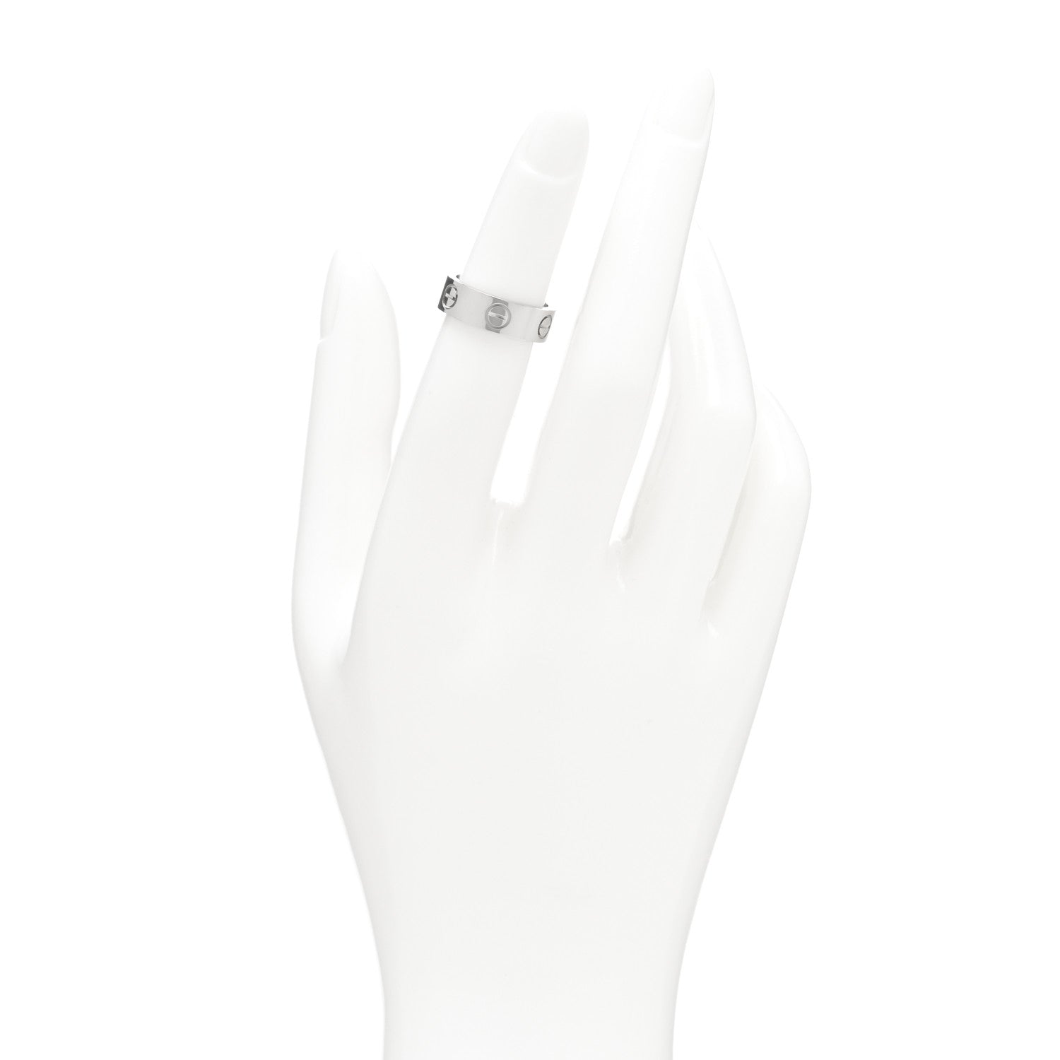 Cartier 18K White Gold 5.5mm LOVE Ring 47 4 3 of 4