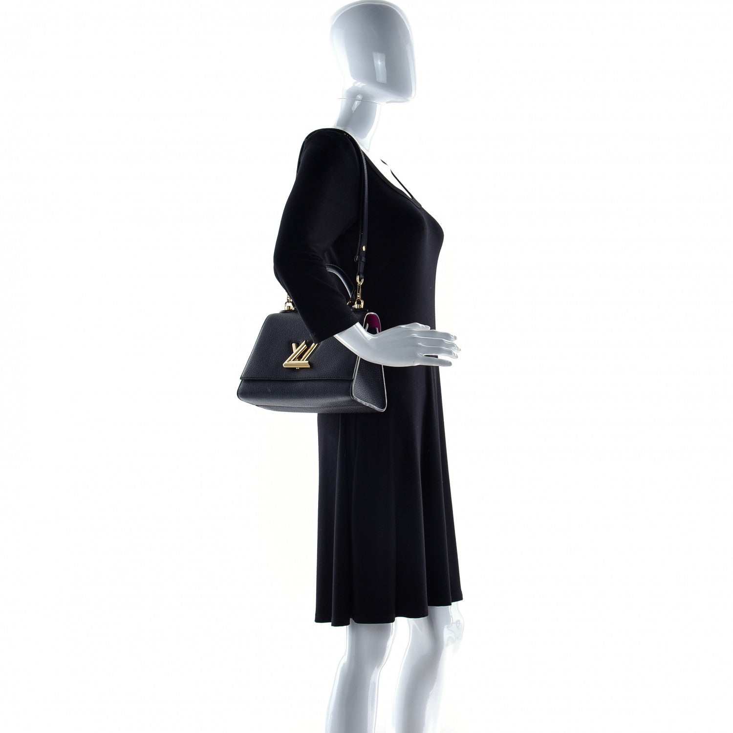 Louis Vuitton Taurillon Twist One Handle PM Black 2 of 13
