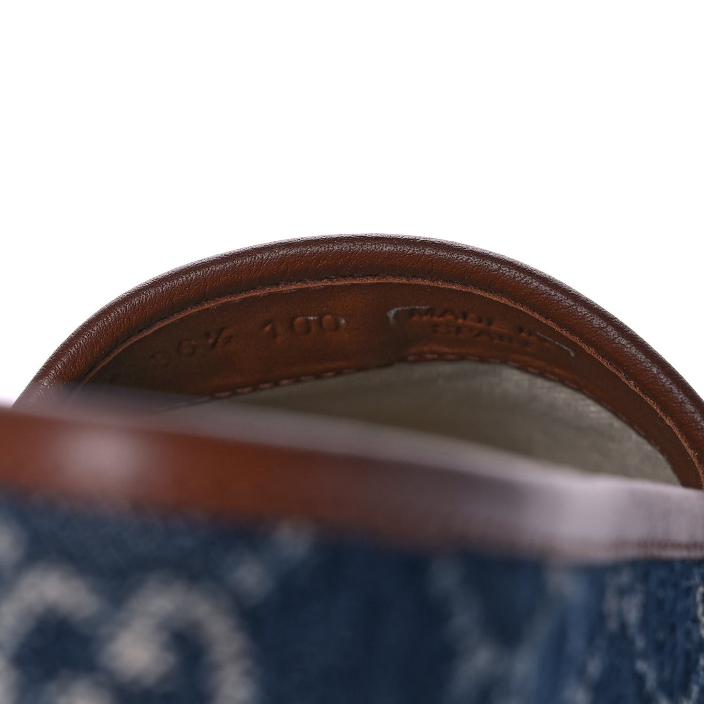 Denim GG Monogram Espadrilles 36.5 Blue Tea Cuir