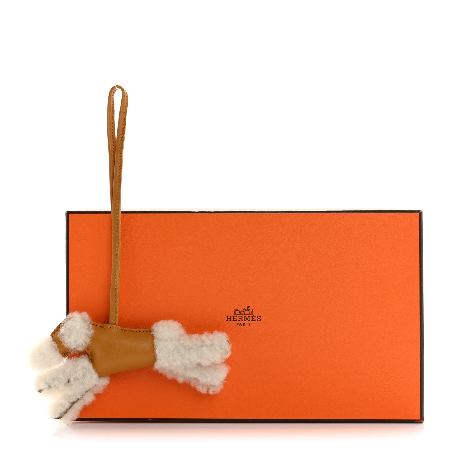 Milo Lambskin Shearling Budy Charm Sesame