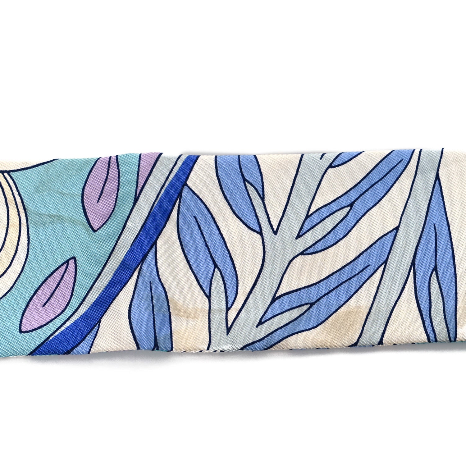 Hermes Silk Le Jardin de la Maharani Twilly Bleu Glacier Turquoise 4 of 4