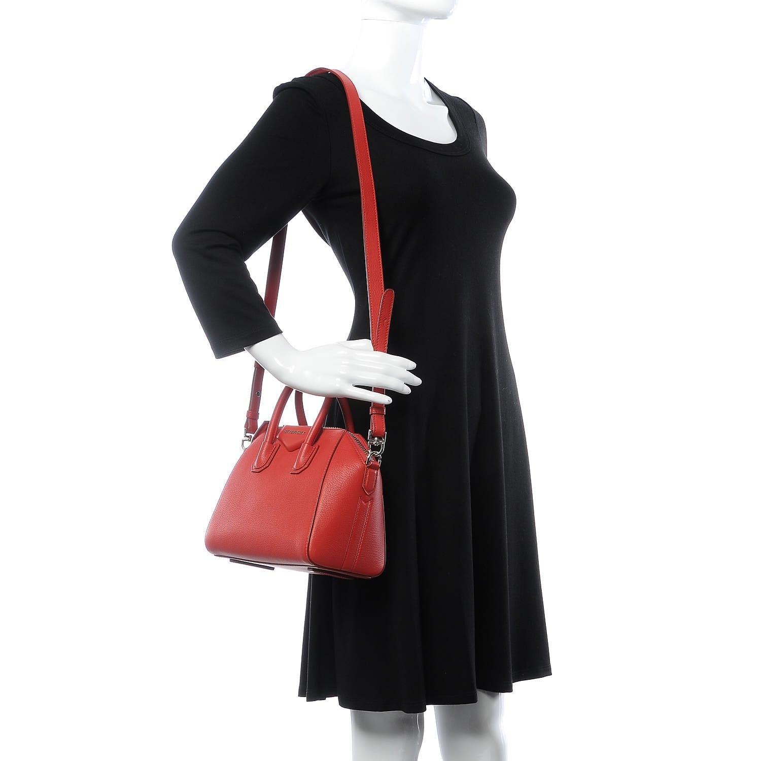 Givenchy Sugar Goatskin Mini Antigona Red 3 of 8