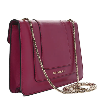 Bulgari Calfskin Small Serpenti Forever Snake Strap Crossbody Bag Plum 3 of 9