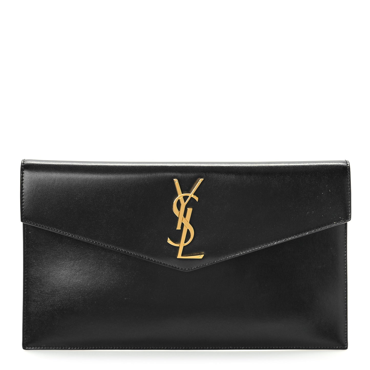 Smooth Shiny Calfskin Monogram Uptown Pouch Black