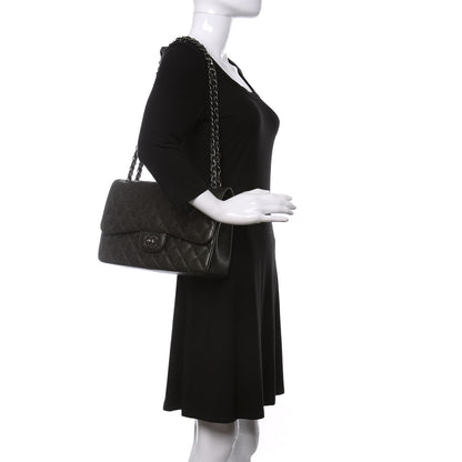Chanel Caviar Quilted Jumbo Double Flap Dark Charcoal 2 of 11