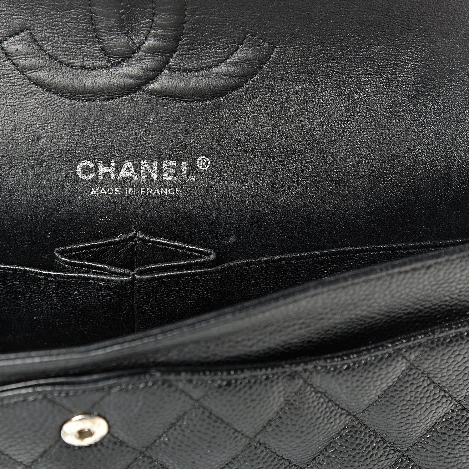 Chanel Caviar Quilted Medium Double Flap Black 10 of 18