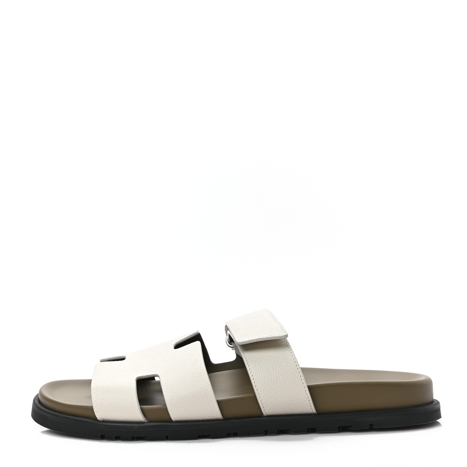 Hermes Epsom Mens Chypre Sandals 43 Beige Glaise Vert Toundra 1 of 8