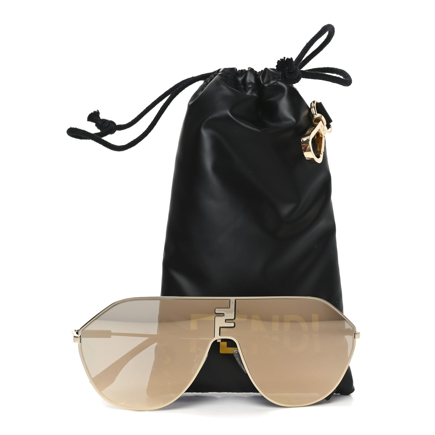 Fendi Metal Aviator Sunglasses FE40080U Gold 8 of 8