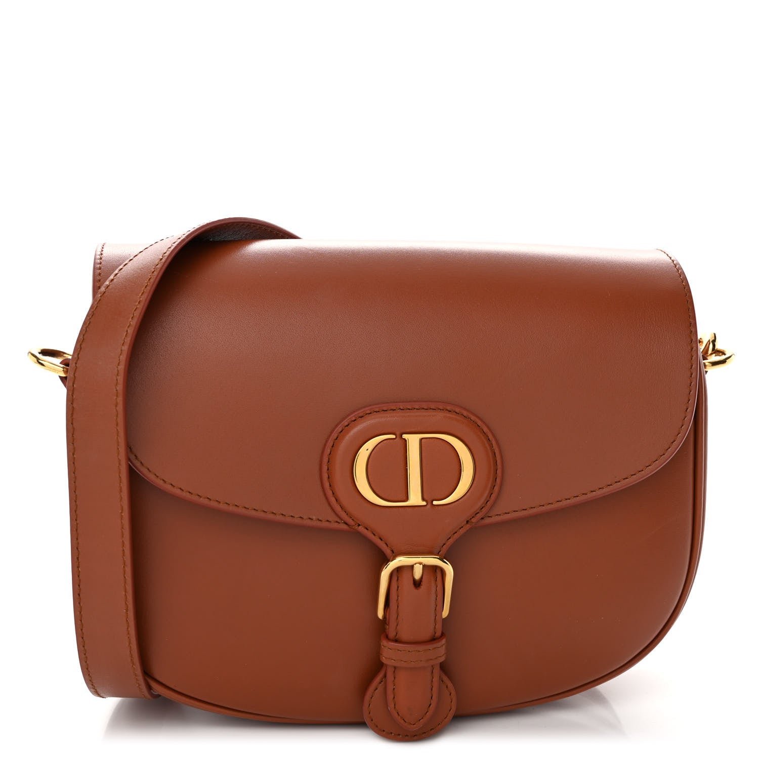 Christian Dior Box Calfskin Medium Bobby Flap Dark Tan 1 of 11